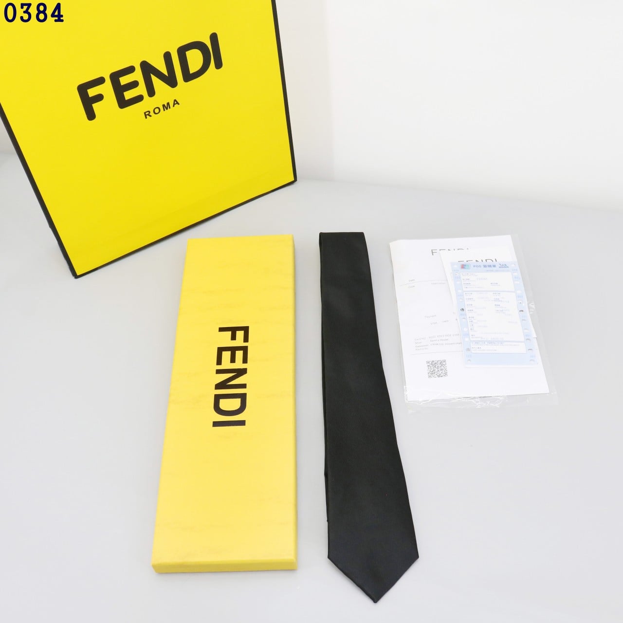 👹펜디 블랙 FF로고 넥타이👹