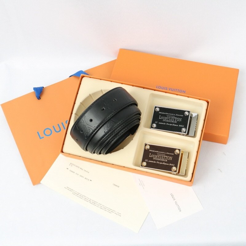 👹루이비통 투버클 컷팅 블랙모노 벨트👹