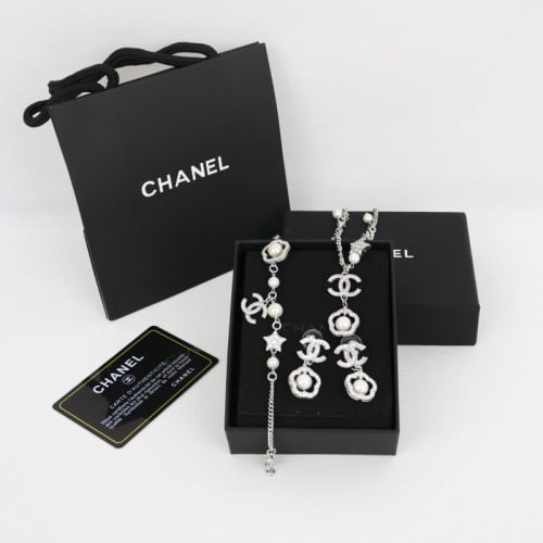 👹샤넬 목걸이 팔찌 주얼리 3종 세트 C002👹