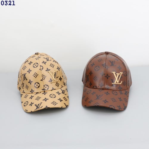 👹루이비통 가죽 패턴 볼캡 모자👹