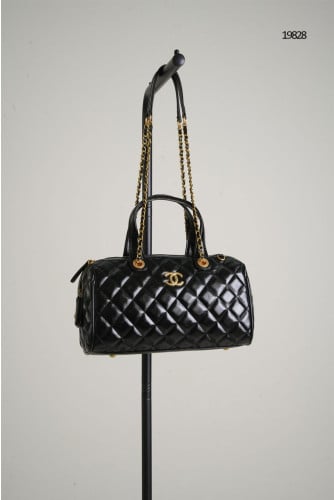 🔆 [CHANEL] 샤넬 볼링백 크럼플드 카프스킨 골드 메탈 블랙🔆