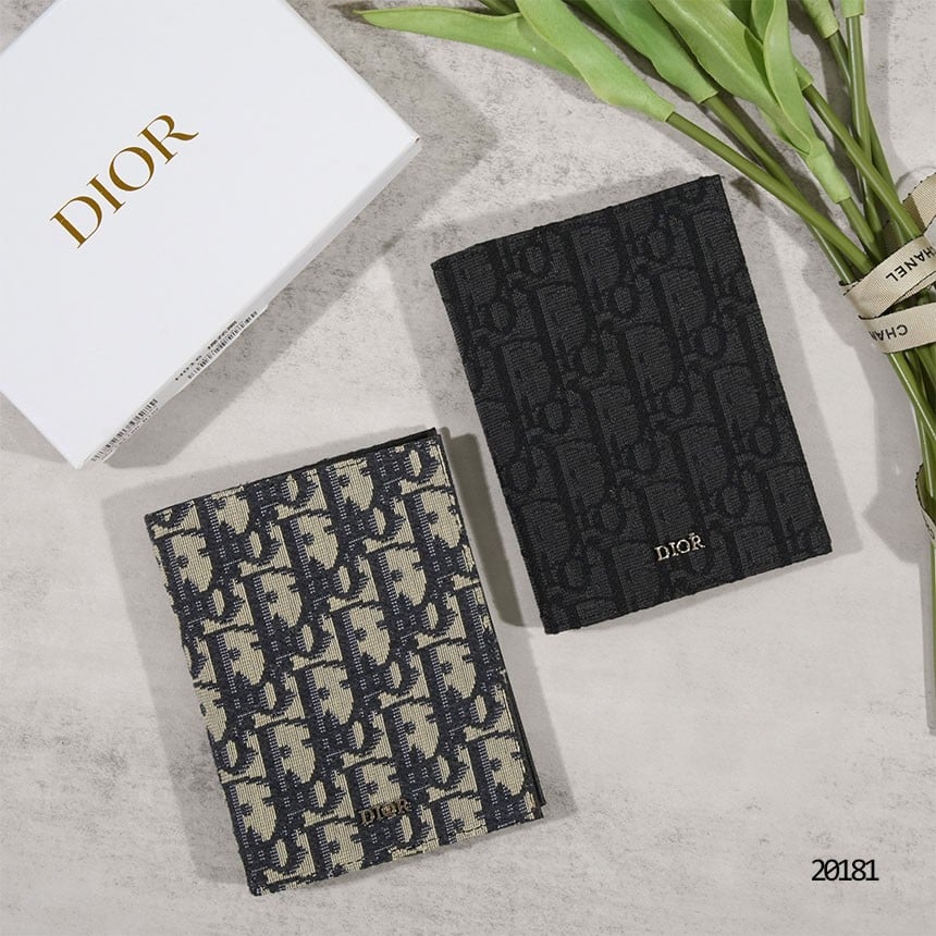 🔆 [DIOR] 디올 버티컬 오블리크 자카드 2단 카드 여권 지갑🔆