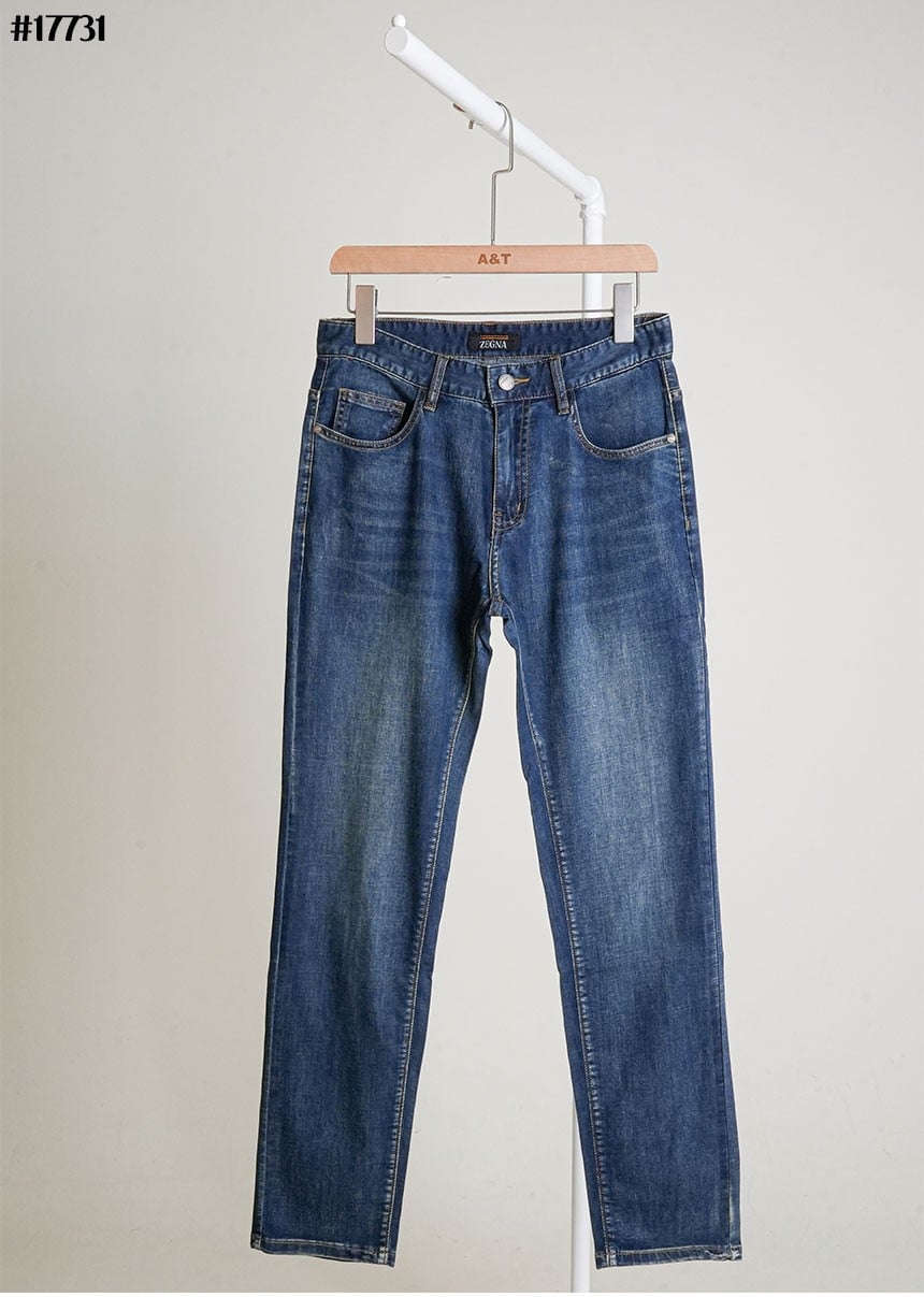 🔆 [ZENGA] 제냐 엠블럼 포켓 자수 로고 슬림핏 데님 팬츠 🔆