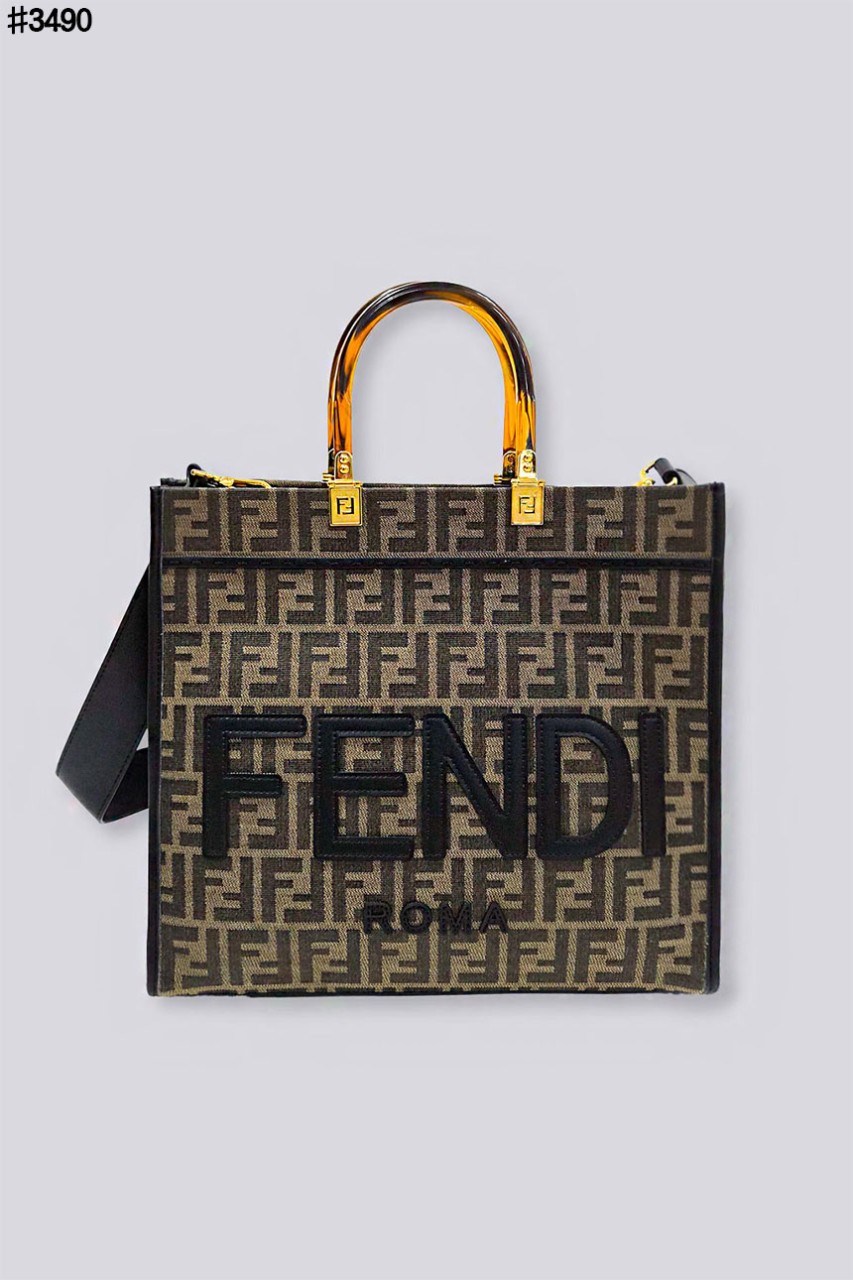 🍀 [FENDI] 팬디 FF 자카드 선샤인 미디엄 토트백  🍀