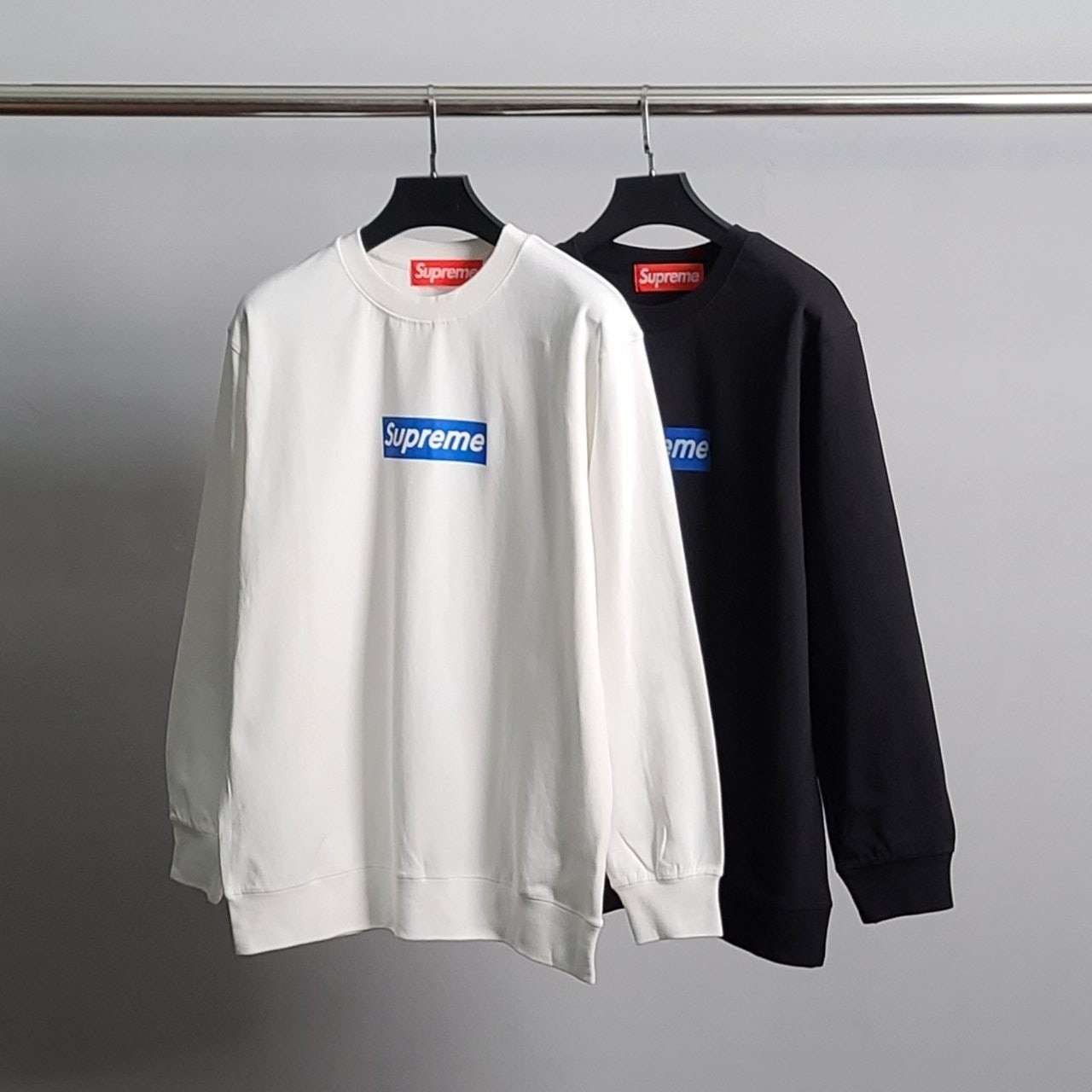 💕 슈** 블루박스로고 코튼 맨투맨