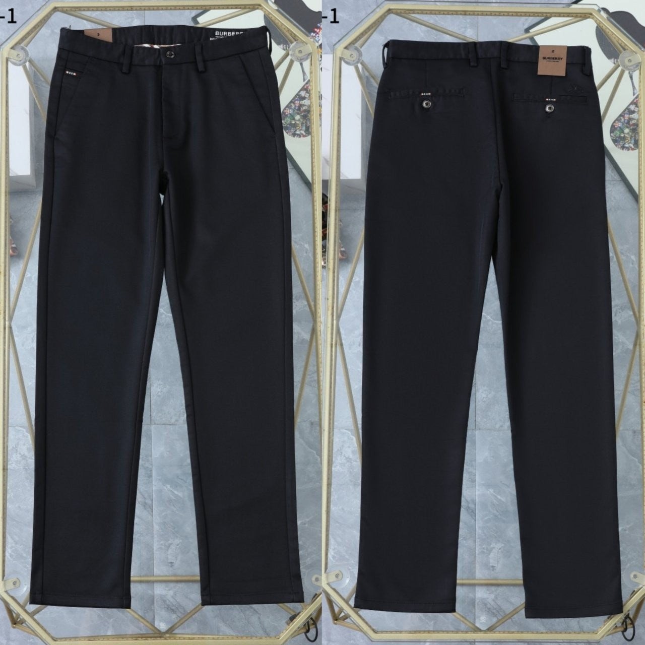 💕 버** 로고 자수 슬랙스 팬츠➡️수입최고급(봄제품)