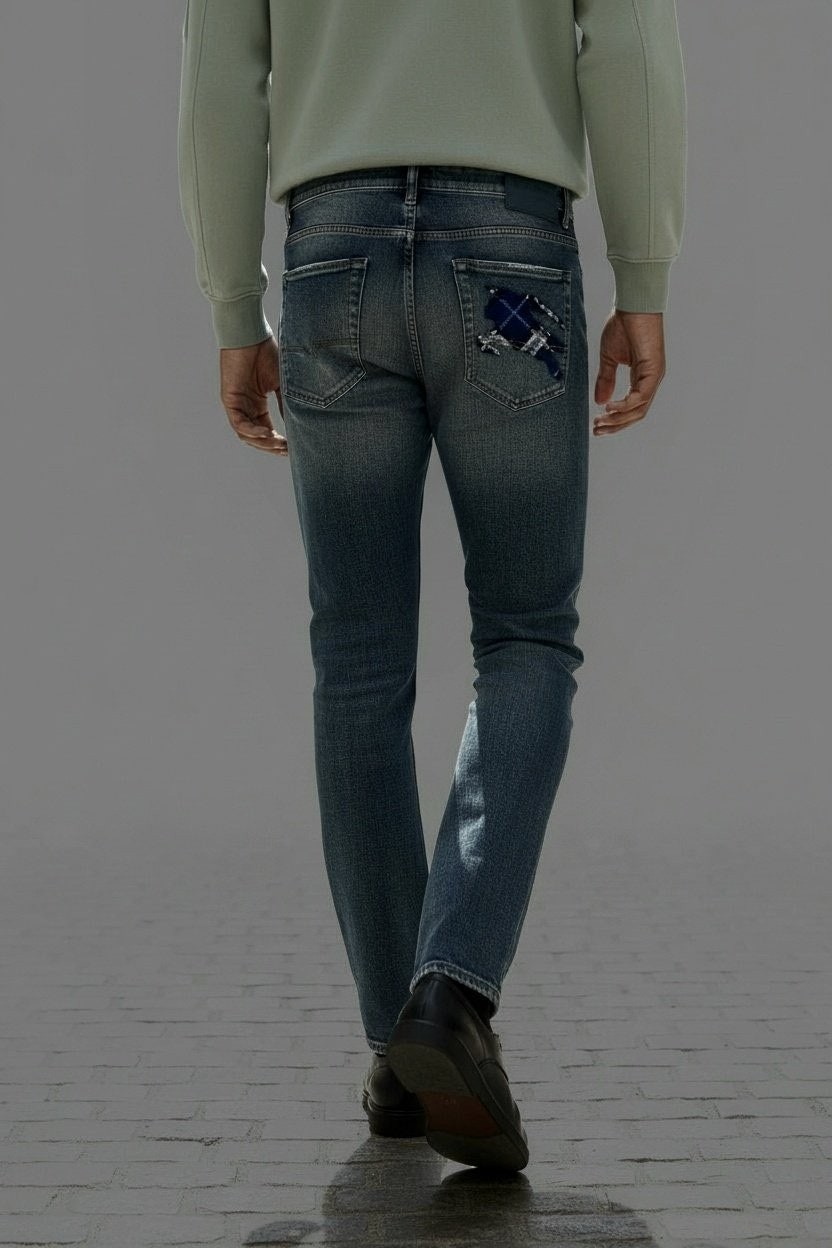 💕 버** 보풀로고 워싱스판 데님진➡️수입최고급