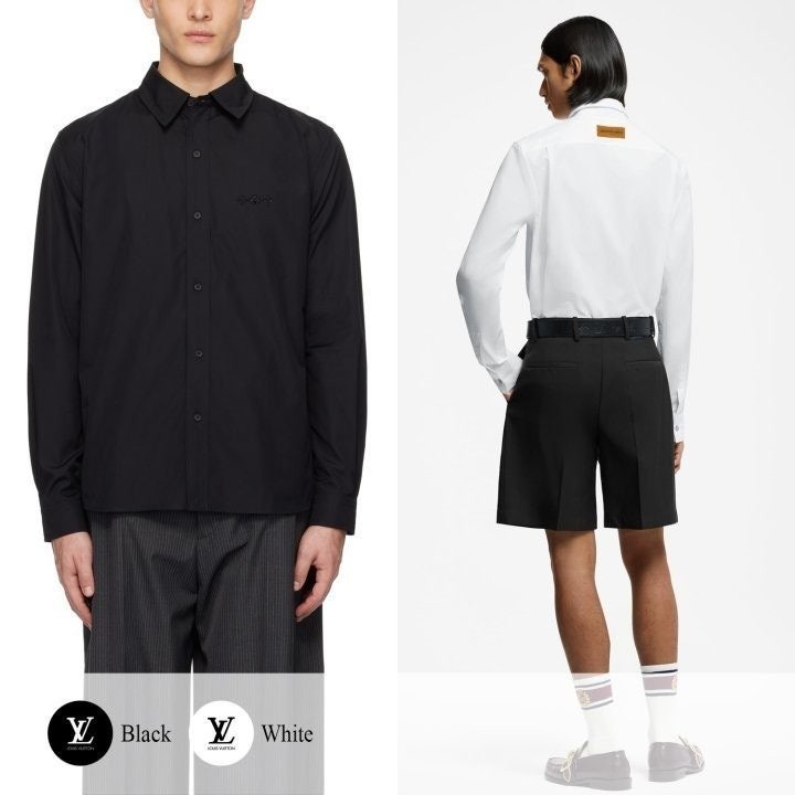 💕 루* 모노그램 로고 자수 셔츠