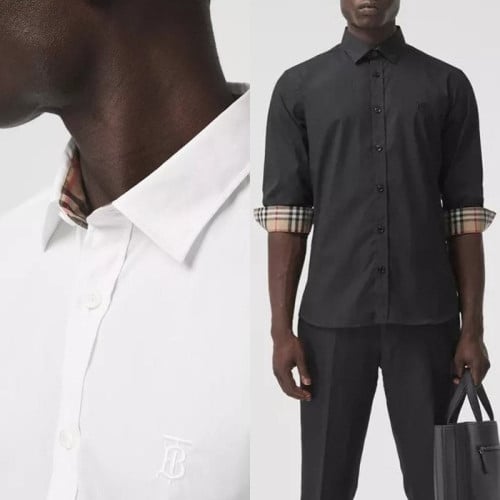 💕 버** TB 모노그램 체크 포인트 셔츠