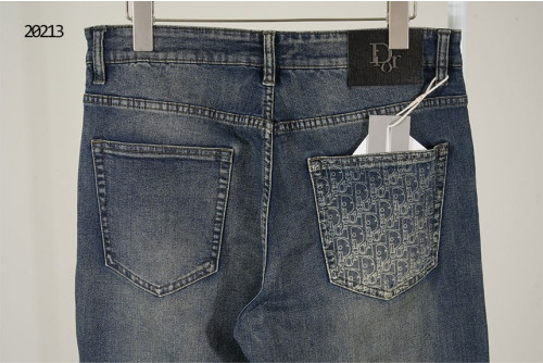 🔆 [DIOR] 크리스찬 디올 오블리크 포켓 블랙 레더패치 데님진🔆