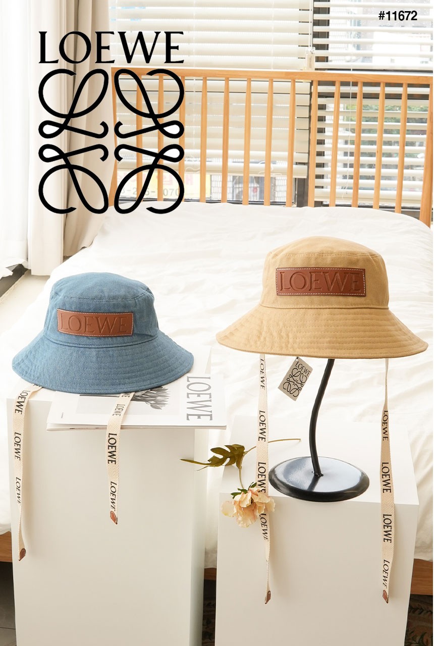 🍀 [LOEWE] 로에베 남여공용 폴라 이비자  로고 패치 넥 스트랩  피셔맨 버킷햇 🍀