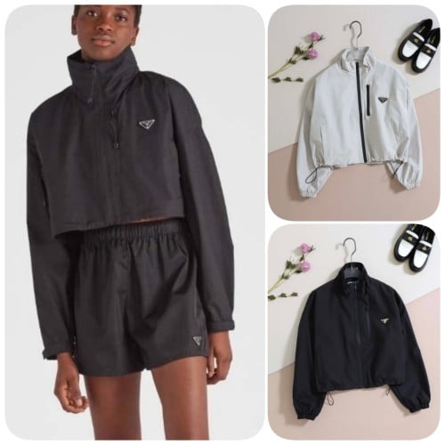 #프라다 [ P*ADA ] 수입 포플린 자수 셔츠테크니컬 코튼 및 리나일론 재킷