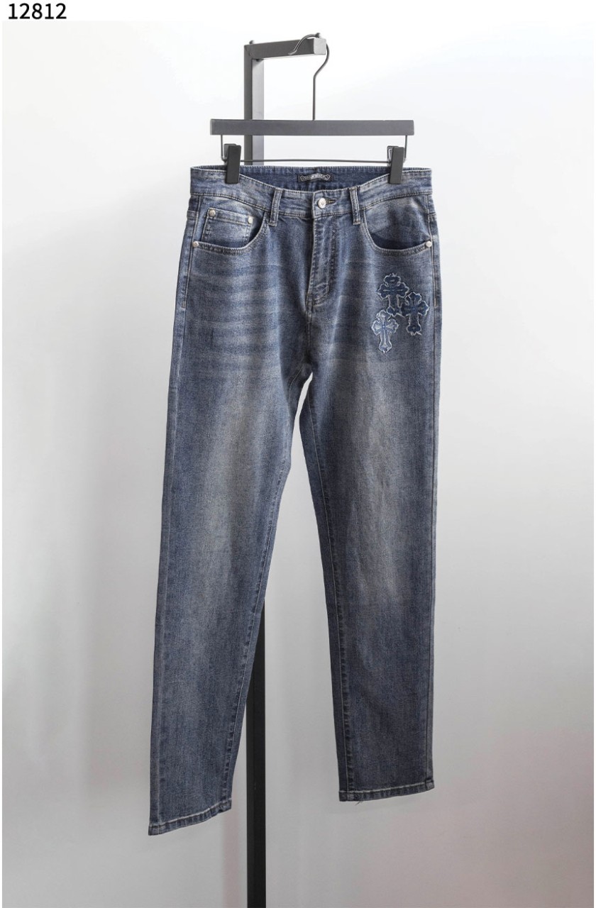 #크롬하츠 [Chrome Hearts] 로고 포켓 포인트 워싱 데님진 신상입고💢 #하의 #팬츠 #12812