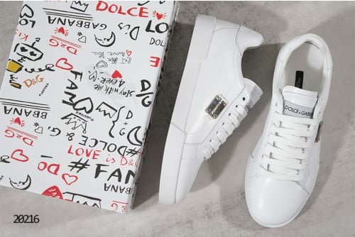 🔆 [Dolce&Gabbana] 돌체 앤 가바나 플레이트 가죽 스니커즈 🔆