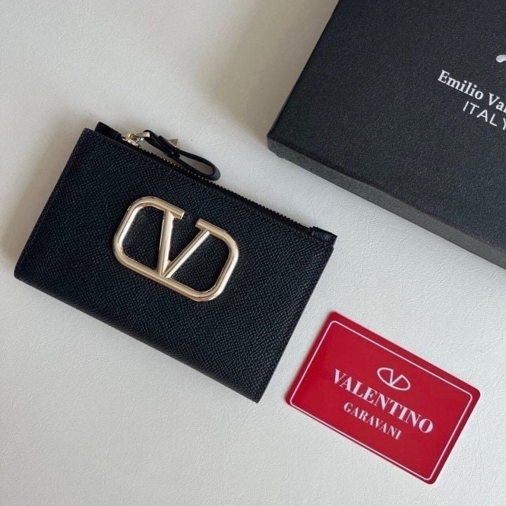 V.N 지퍼 그레인 레더 카드지갑