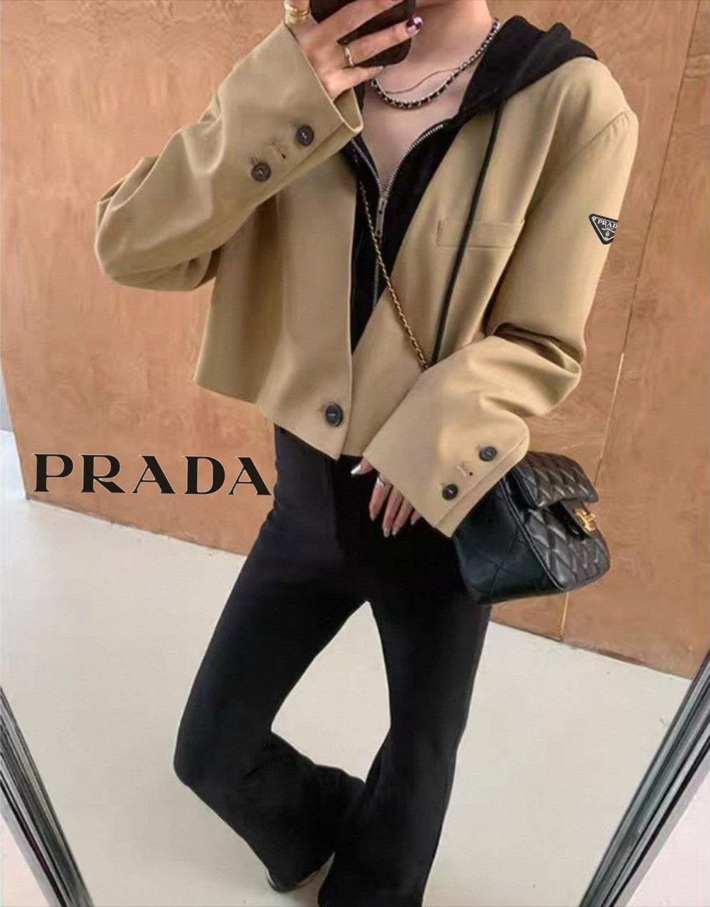 프 후드 원버튼 자켓 1123