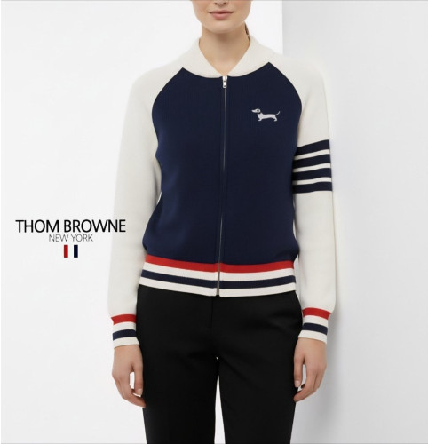 톰 헥터 배색 투웨이 집업 니트 1016