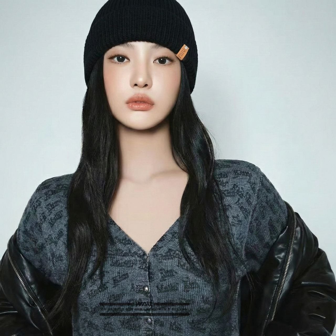 #모자 [ MIUMIU ] 베이직 패치 비니 로고 모자 (min 697622)