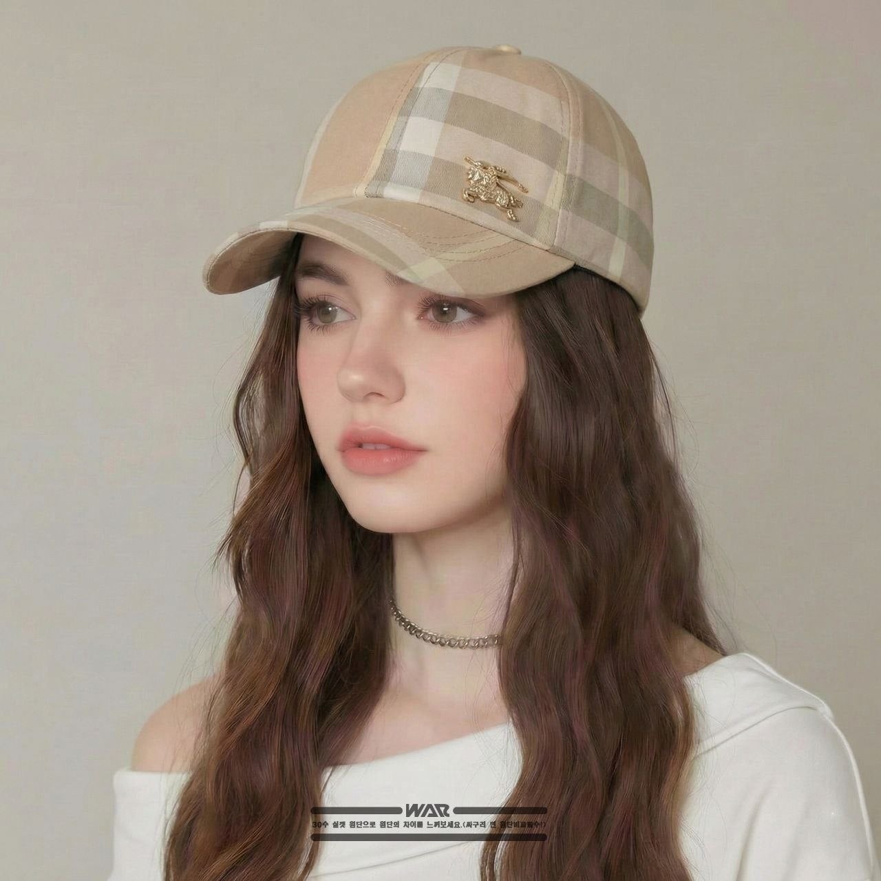 #모자 [ BURBERRY ] 뱃지 시그니처 자수모자 (min 799236)