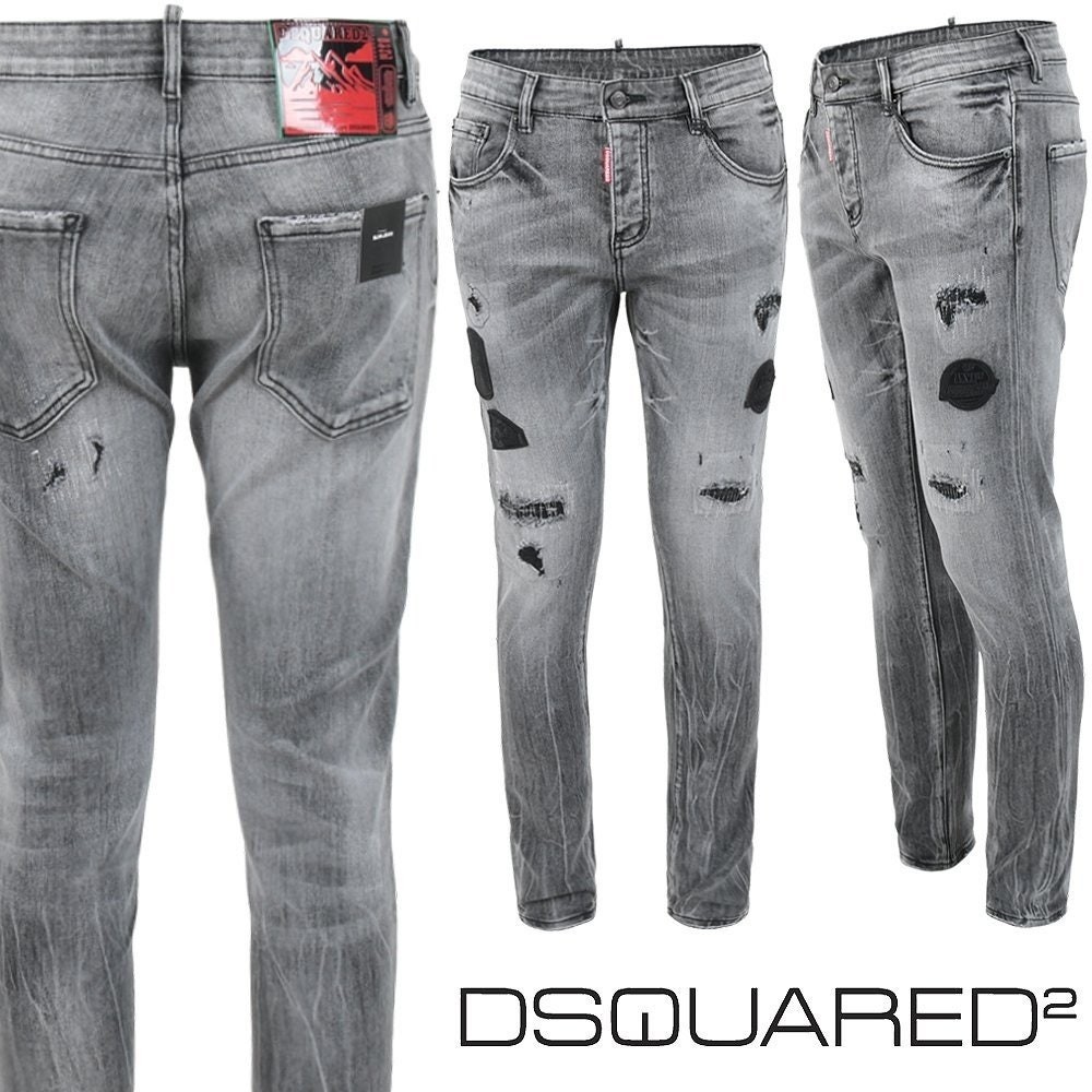 #청바지 마운틴 다크 그레이 워싱 슬림 일자진 (hoy 905642)