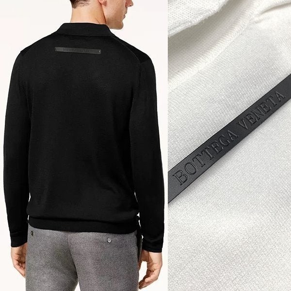 #티셔츠 *보테가 레더패치 오픈카라니트* (min 078694)