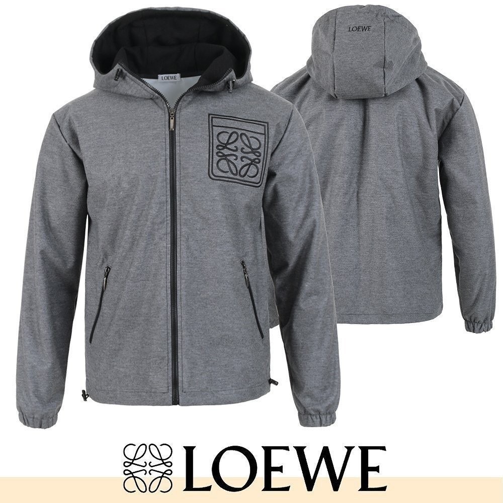 💕 로** 아나그램 스퀘어 자수 윈드 자켓