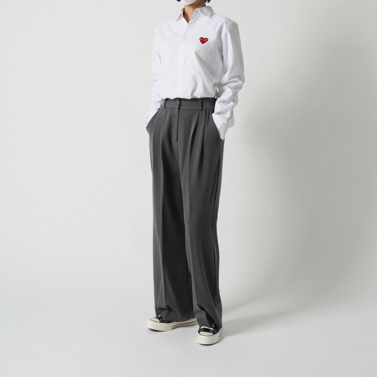 💕 꼼* 하트 화이트셔츠