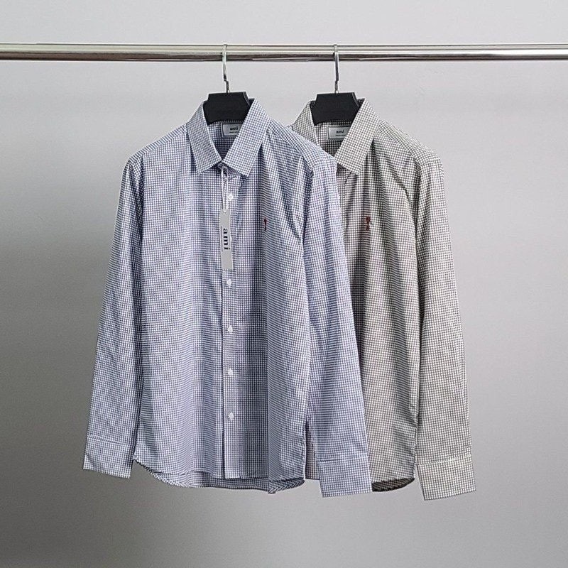 💕 아* 스몰하트자수 체크 셔츠