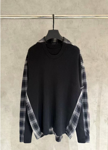 💕 발**** 하이브리드 플래드 스웨터 니트