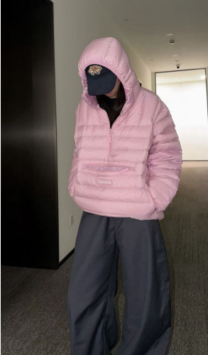 💕 슈** WEEK6 마이크로다운 하프 집업 후드 풀오버 아노락 - 수입