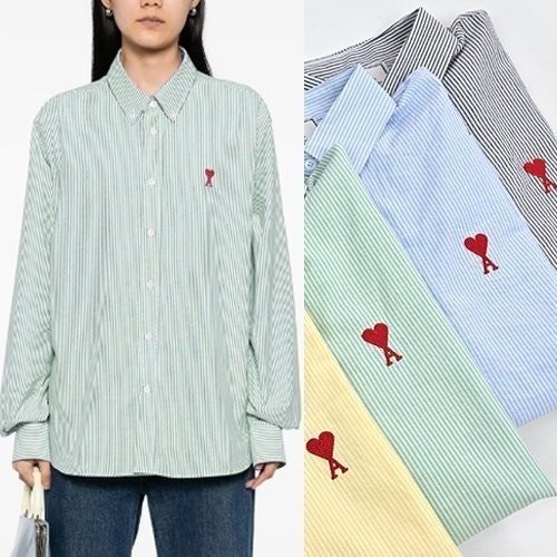 💕 아* 스몰레드하트 스트라이프셔츠