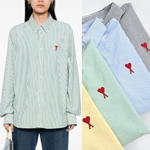 💕 아* 스몰레드하트 스트라이프셔츠