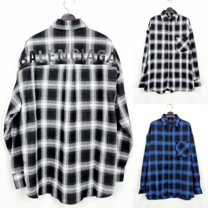 💕 발**** 백로고 체크셔츠