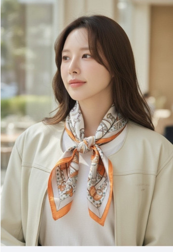 💕 에*** 캐리지 오렌지 스카프