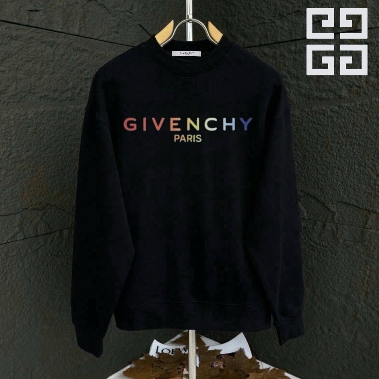 💕 지** 레인보우 레터링 로고 맨투맨