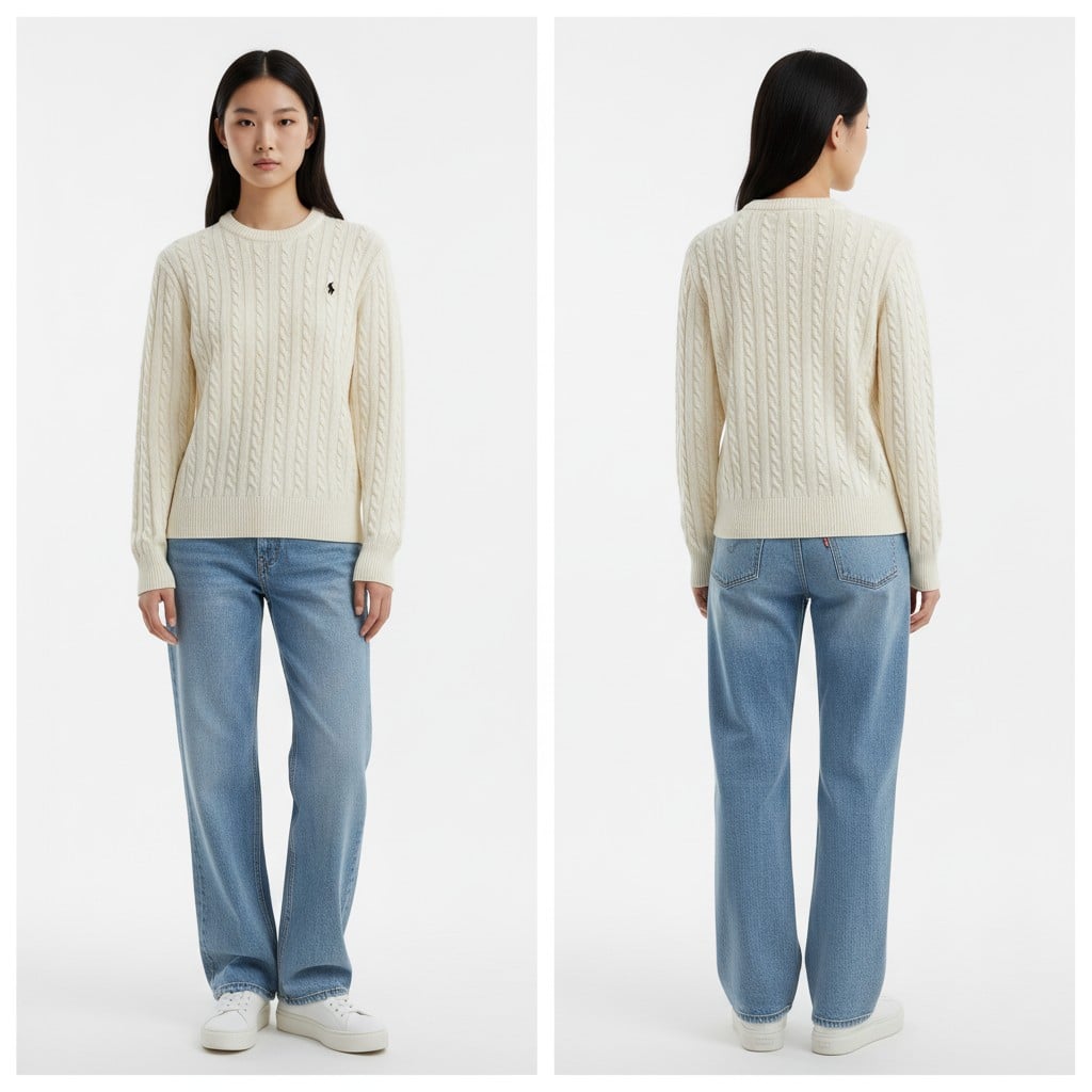 RL 꽈배기라운드 니트