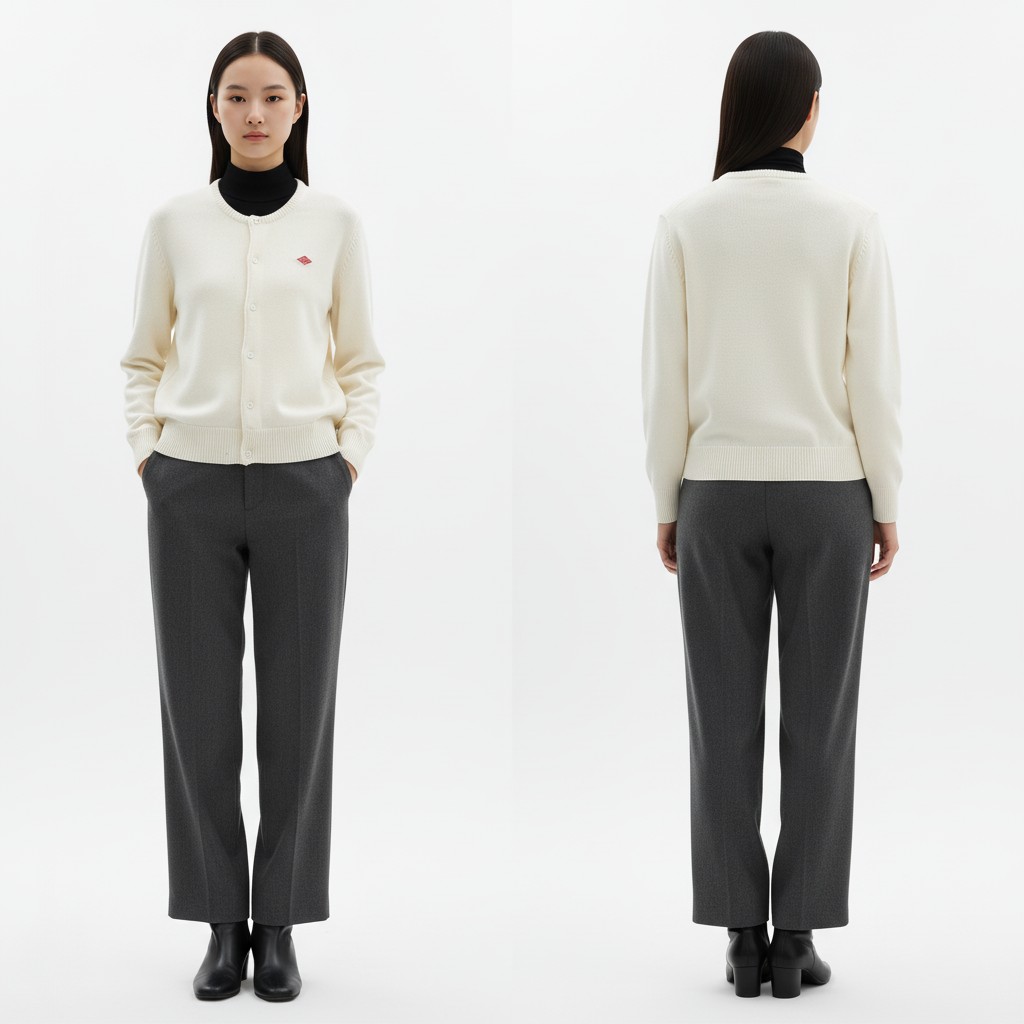 단톤 라운드 울 가디건