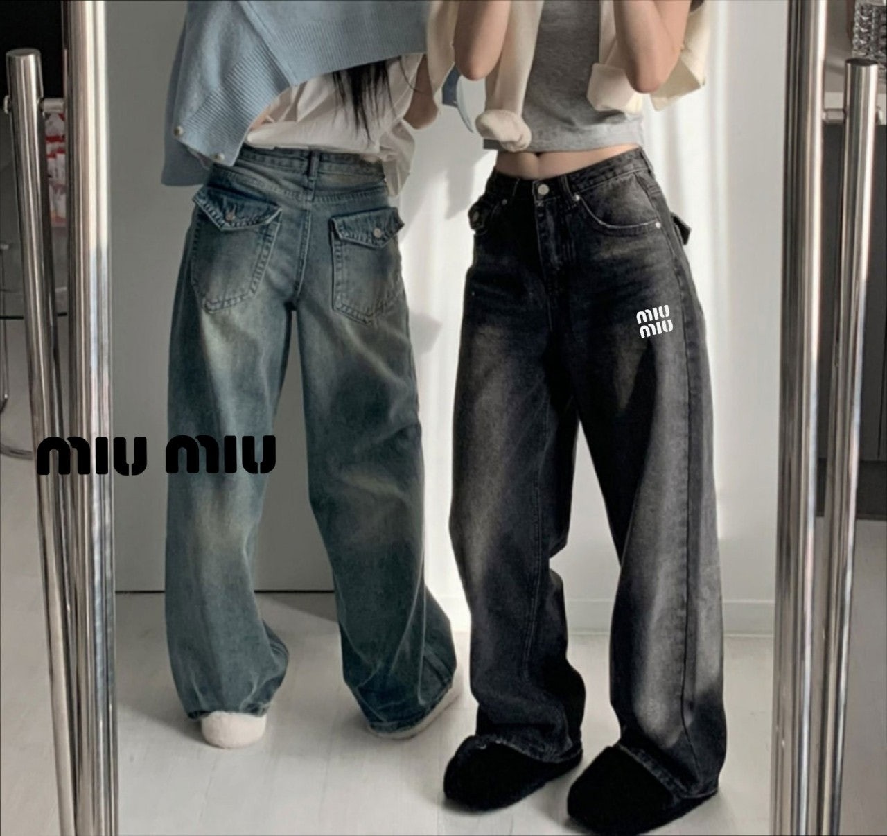 미미 자수 카리나 빈티지 워싱데님 1515