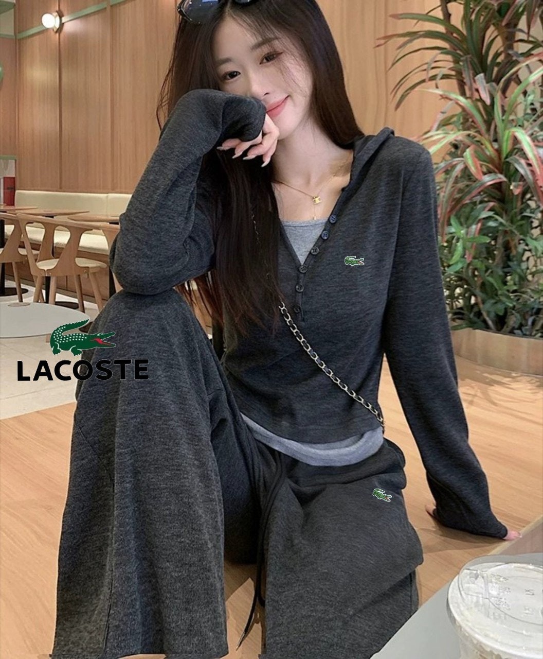 라 레이어드 후드 바지 세트 1016