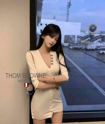 #원투피스 [THOMBROWNE] 4bar 넥 포인트 가디건 원피스 (min 842635)