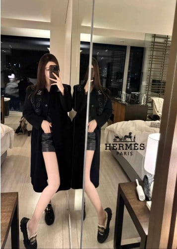 #명품의류 [HERMES] 시그니쳐 클립 패턴 코트 (min 769933)
