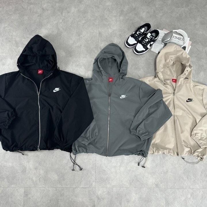 💕 나** 로고 오버핏 스트링 후드 바람막이