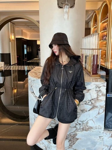 💕 프** 삼각패턴 후드 바람막이 자켓