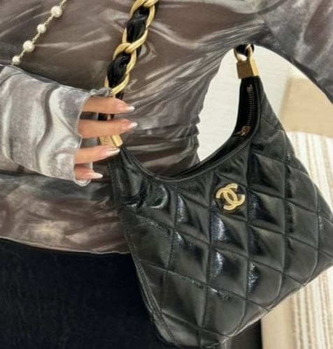 💕 샤* 고급 호보백 램스킨 금장 블랙 스몰