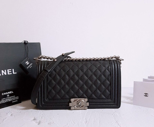 💕 샤* 고급 리뉴얼 캐비어 보이백 은장