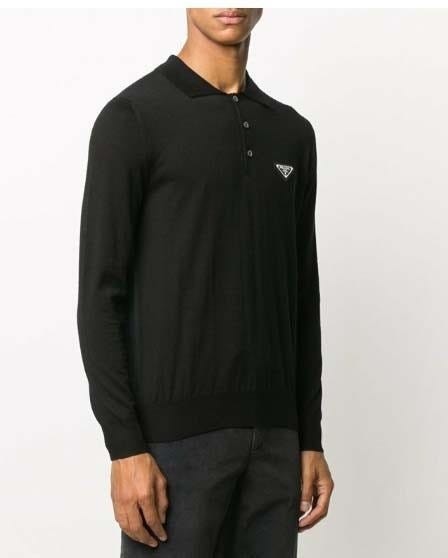 트라이앵글 로고 카라 니트 PR-3664