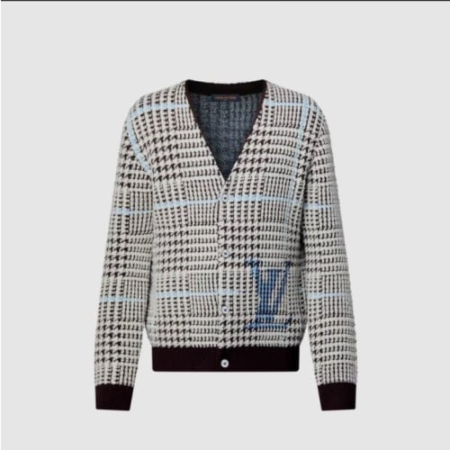 텍스처드 플레드 가디건 LOU-2600