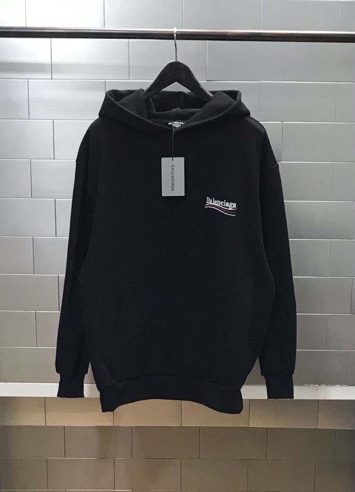 웨이브자수 오버핏 후디 블랙 BC-3346