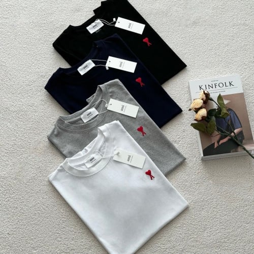 체인자수 미니로고 반팔 티셔츠 AI-624