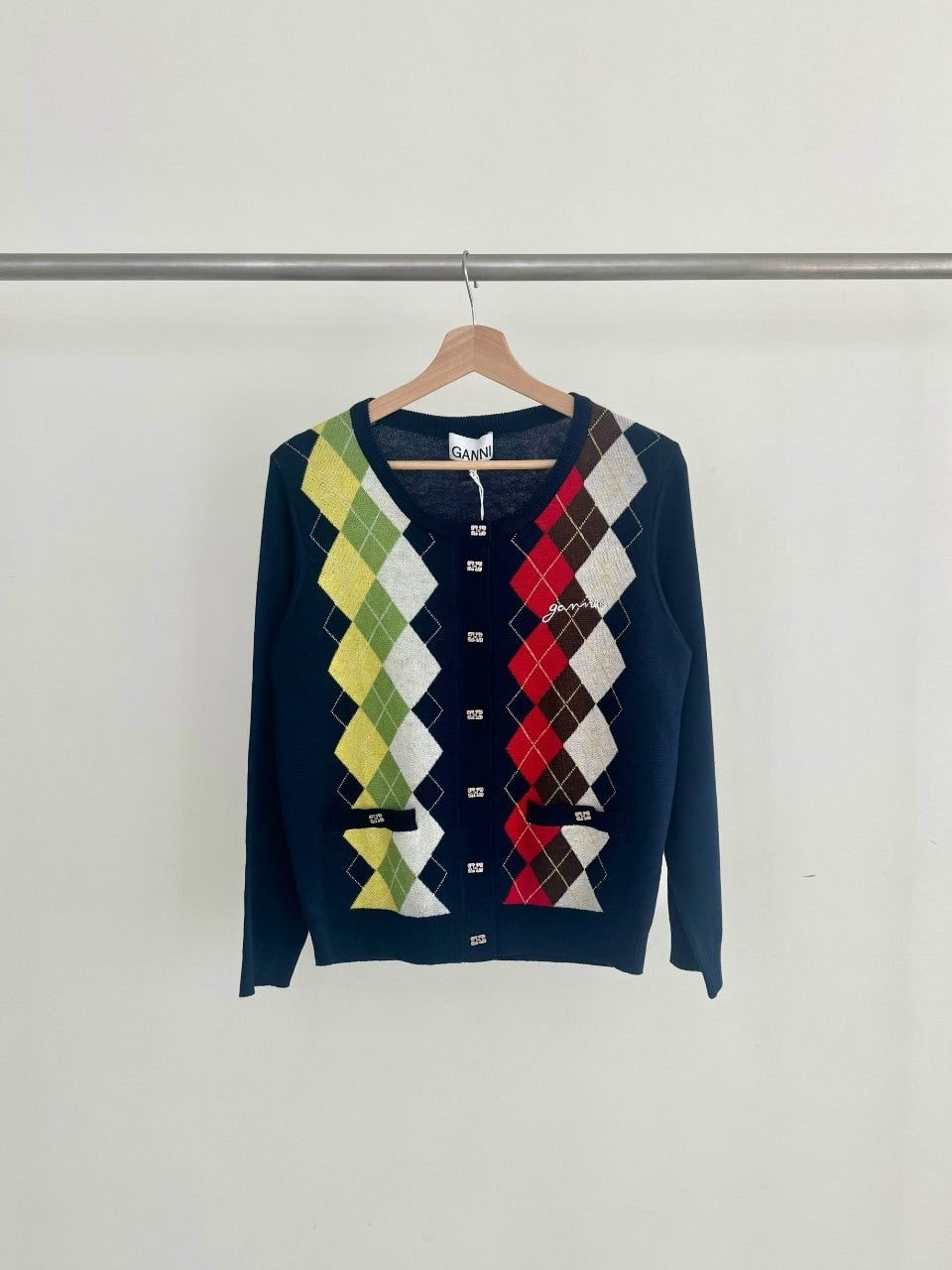 여성 아가일 가디건 GA-186